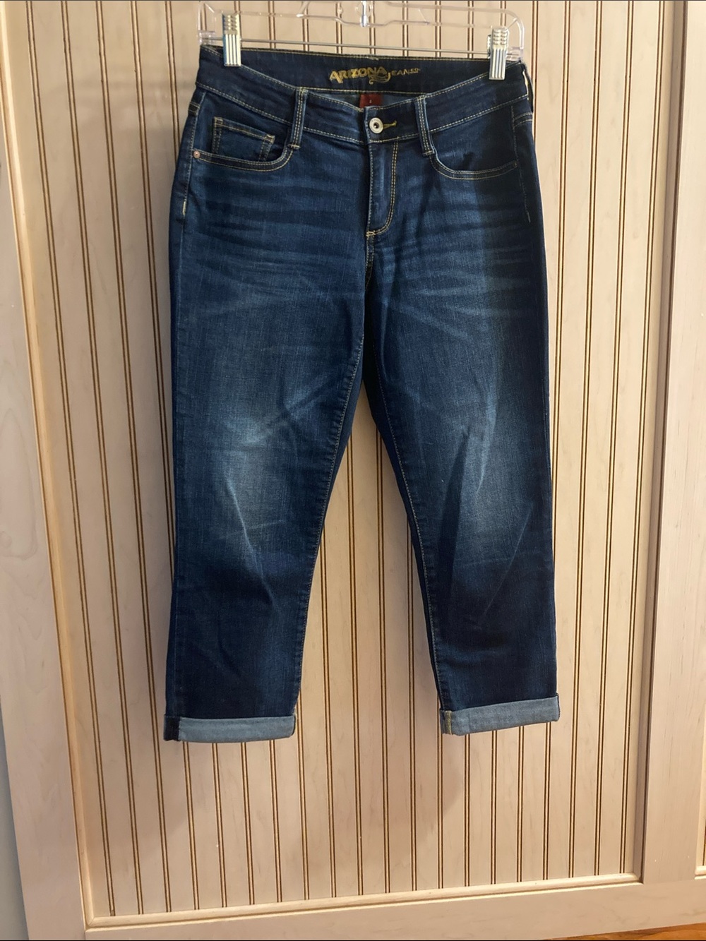 Arizona Jean Company Dark Blue Cropped Stretch Jeans